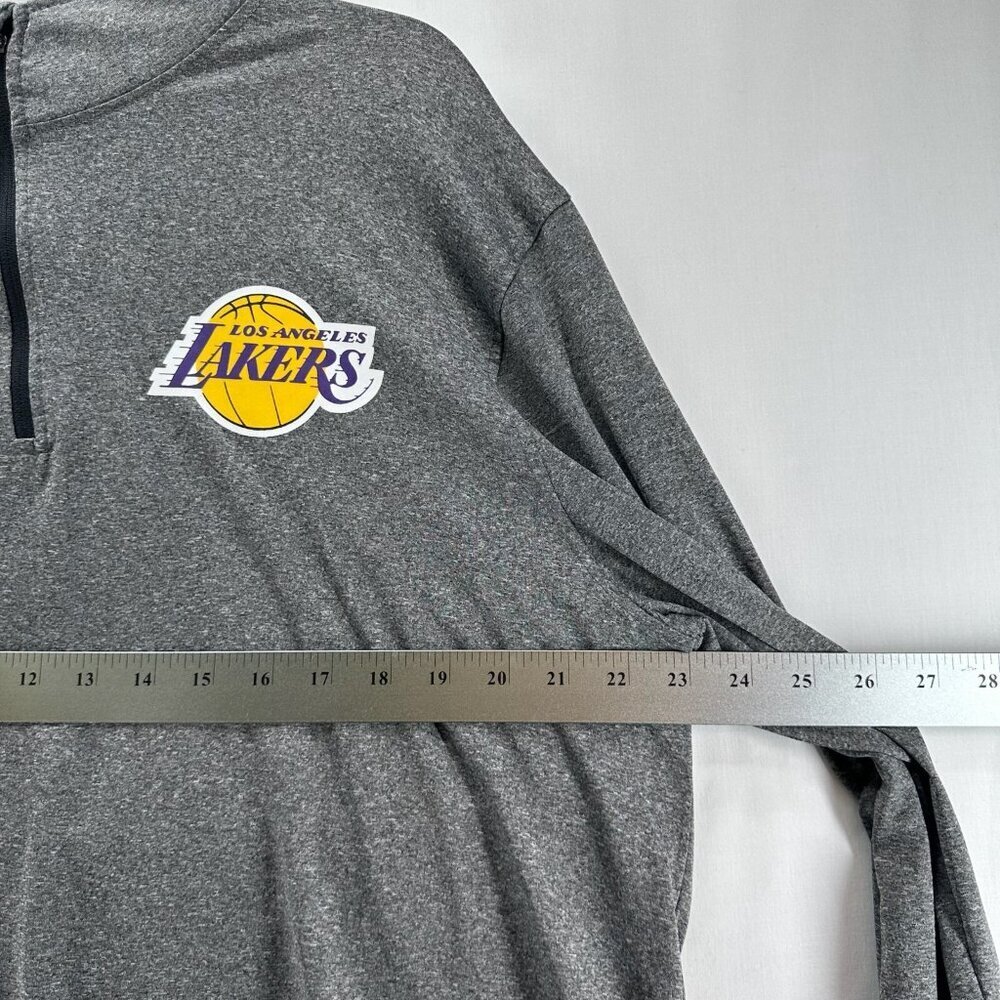 NBA Unk Los Angeles Lakers Shirt Mens Sz XL Quarter Zip Pullover Heathered Gray - Picture 7 of 11